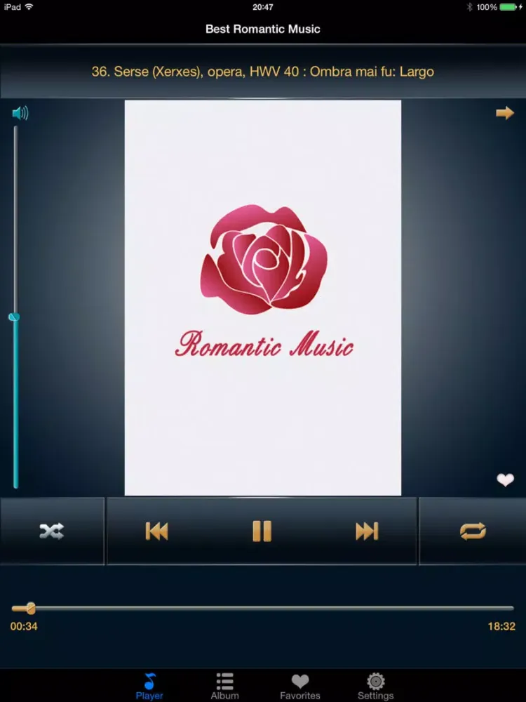 romantic music for office diary lover suite player iPad  Ekran Görüntüleri