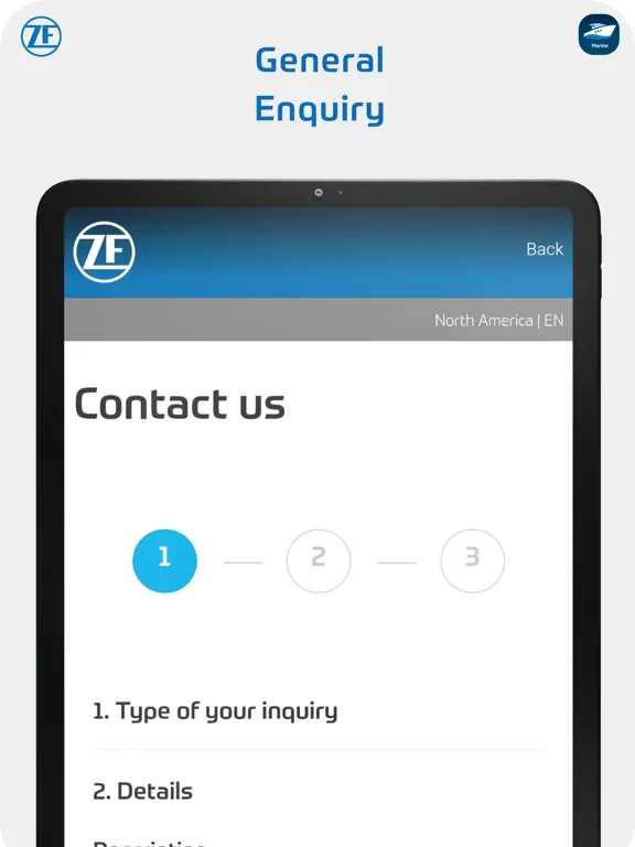 ZF Marine App iPad  Screenshots