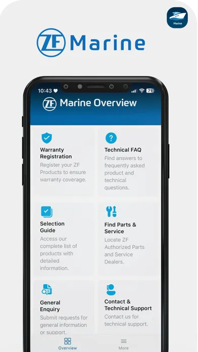 ZF Marine App Screenshots