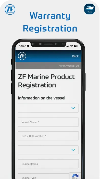 ZF Marine App Screenshots