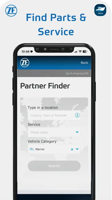ZF Marine App Screenshots
