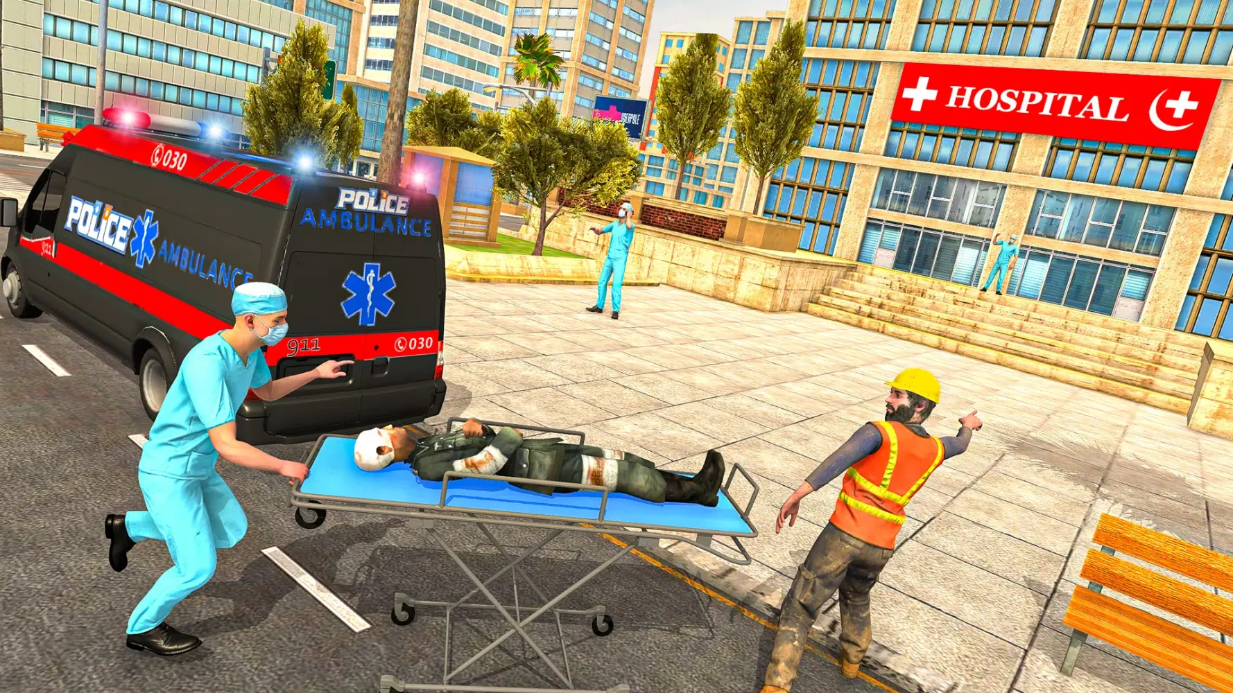 Police Ambulance 3d Game 2023 Screenshots