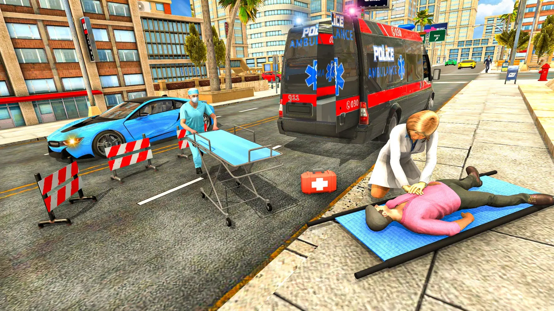 Police Ambulance 3d Game 2023 Screenshots