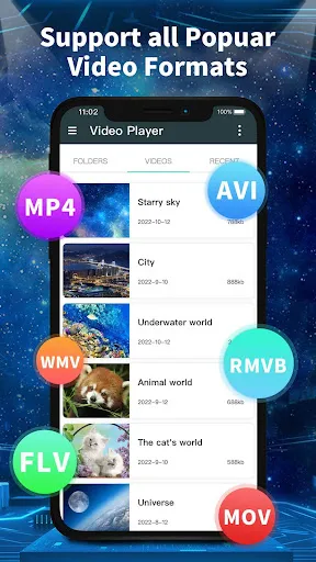 Video Player for Android سکرین شاٹس