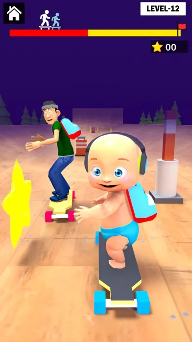 Captures d'écran de Skate Baby Run: Find Daddy