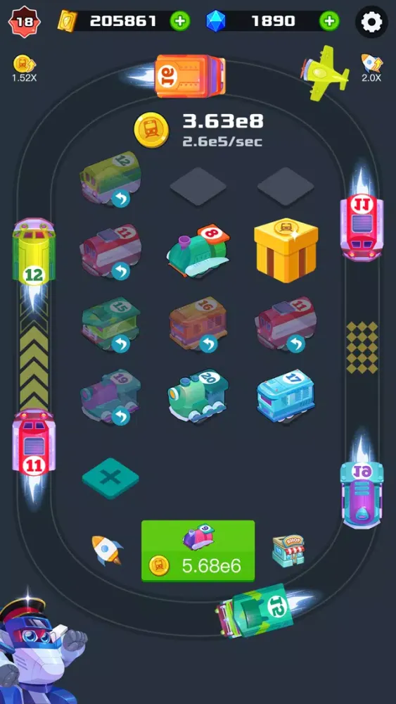 Zrzuty ekranu Train Tycoon: idle games