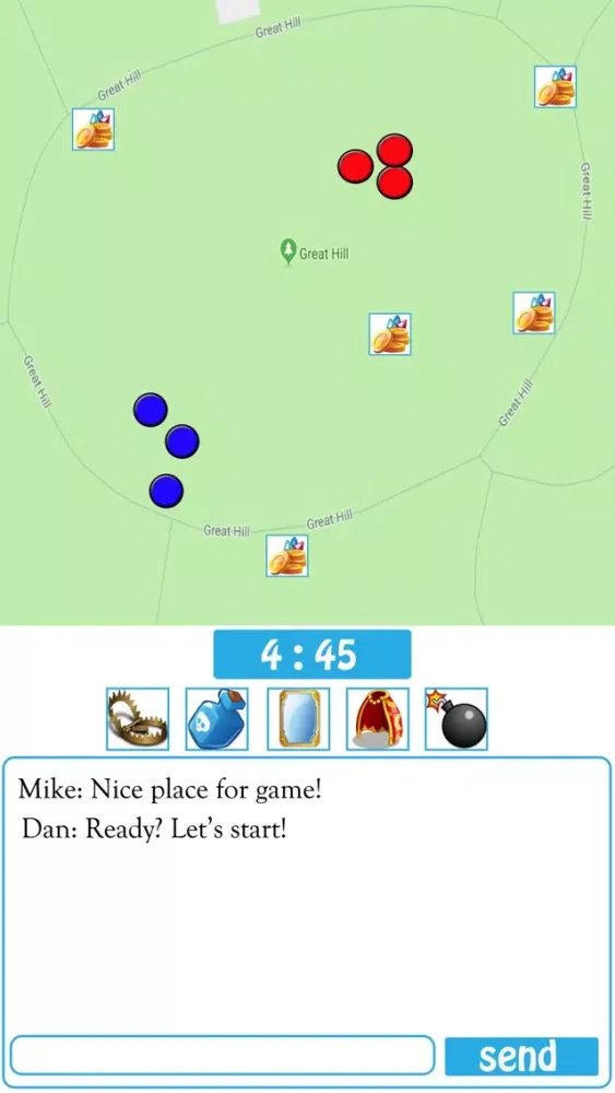 Capturas de tela do CatchMe Outdoor game