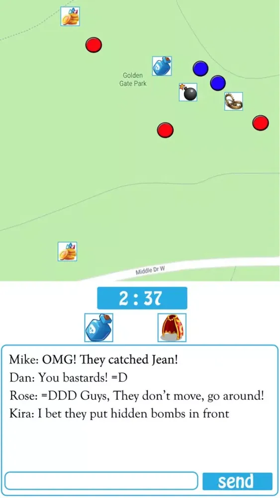 Capturas de tela do CatchMe Outdoor game
