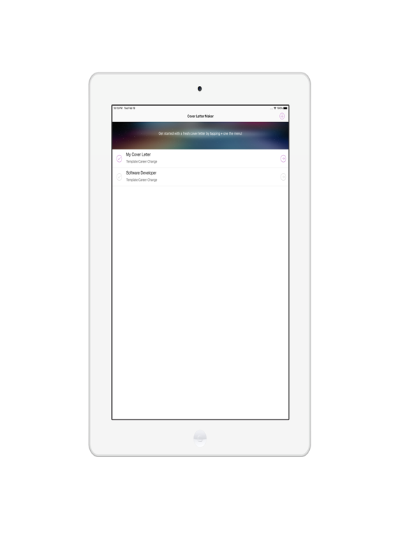 Captures d'écran de Cover Letter Maker iPad 