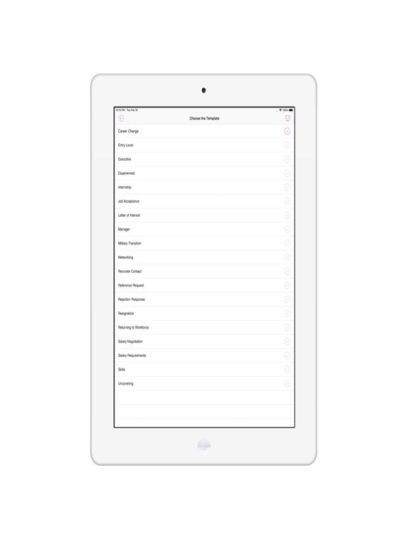Captures d'écran de Cover Letter Maker iPad 