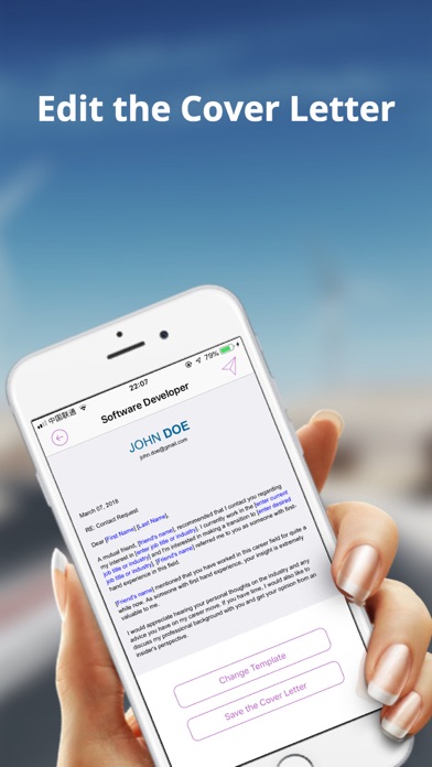 Captures d'écran de Cover Letter Maker