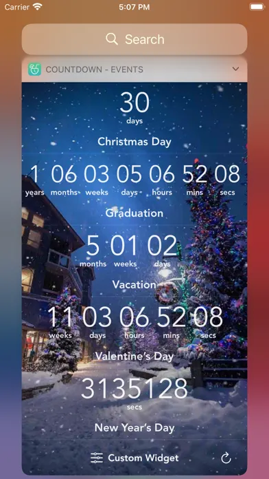Countdown@ Ekran Görüntüleri