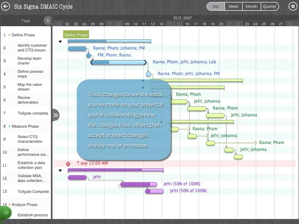 Project Gannt Pro iPad  스크린샷