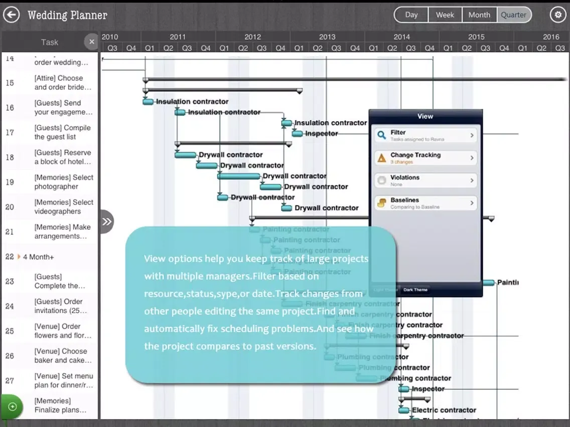 Project Gannt Pro iPad  스크린샷