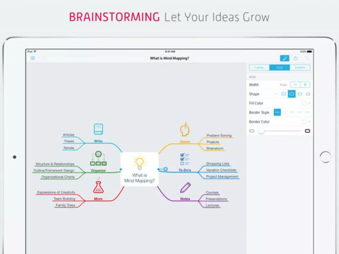 صور Clear Mind - mindmapping & idea iPad 