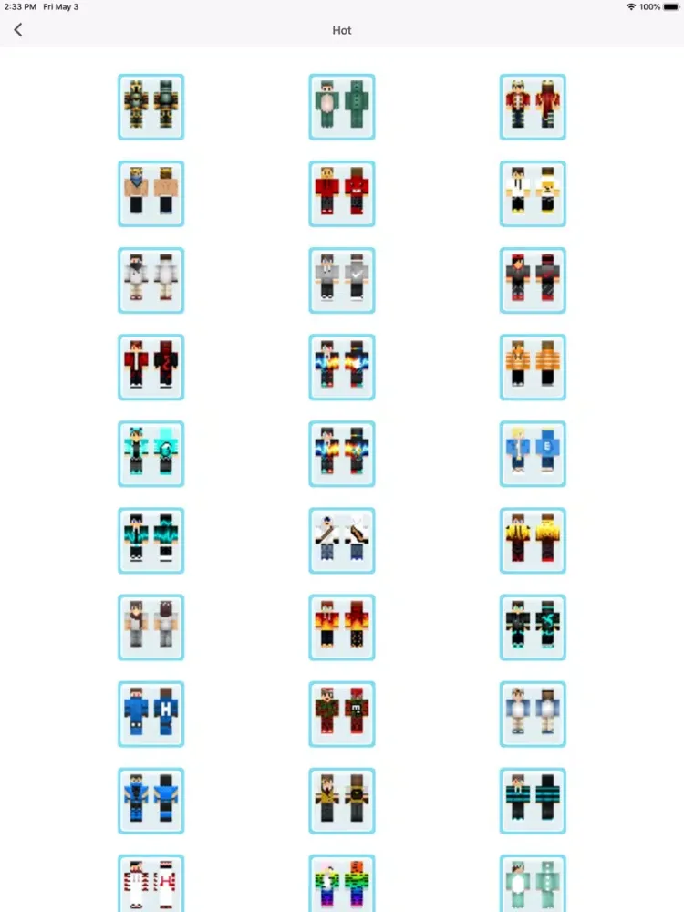 PE Skins - Skin for Minecraft iPad 應用截圖