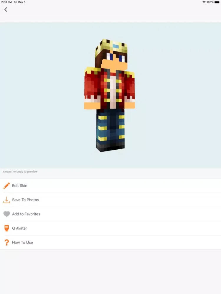 PE Skins - Skin for Minecraft iPad 應用截圖