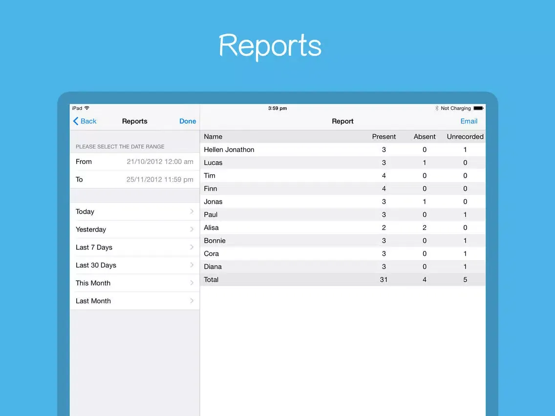 Roll Call + for iPad iPad  스크린샷