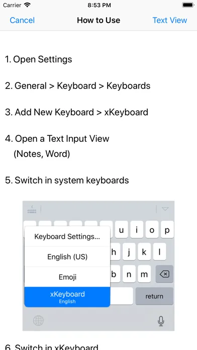 Captures d'écran de xKeyboard - Custom Keyboard
