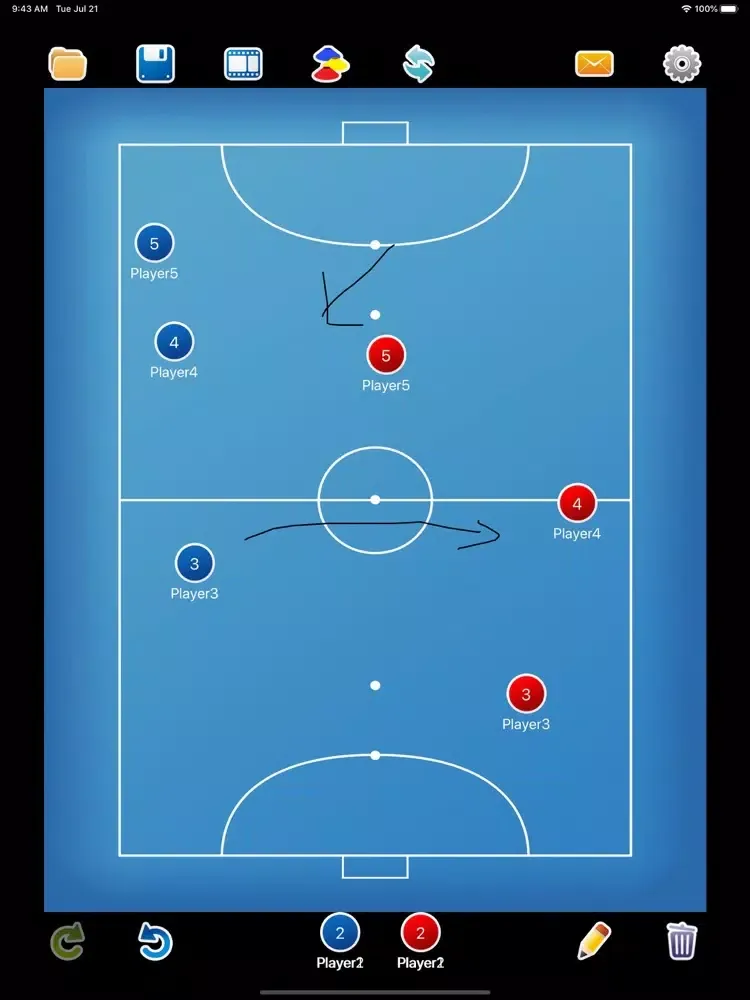 Coach tactic board Futsal足球教学 iPad  Screenshots