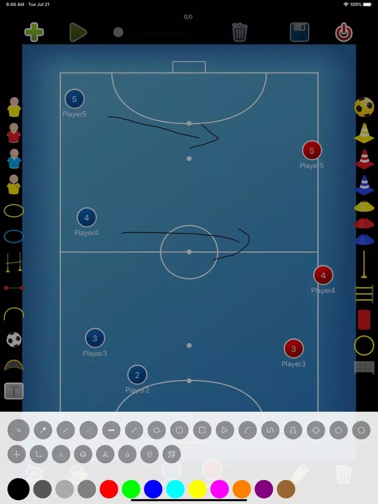 Coach tactic board Futsal足球教学 iPad  Screenshots