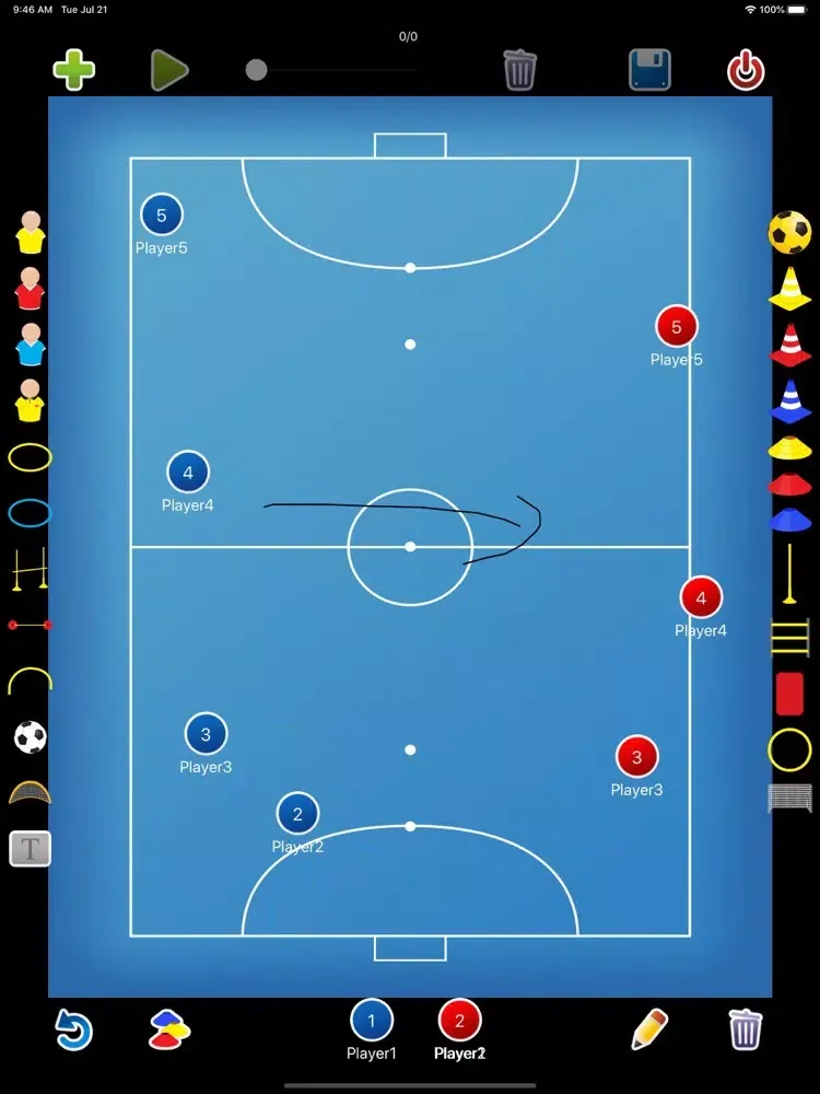 Coach tactic board Futsal足球教学 iPad  Screenshots