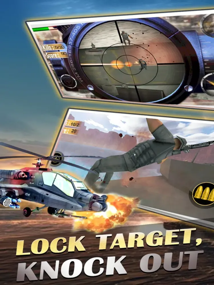 Capturas de tela do Sniper Gunship War 3D:Free airplane gun shooting games iPad 
