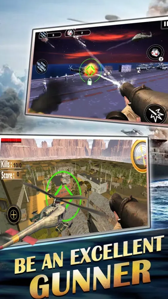 Capturas de tela do Sniper Gunship War 3D:Free airplane gun shooting games