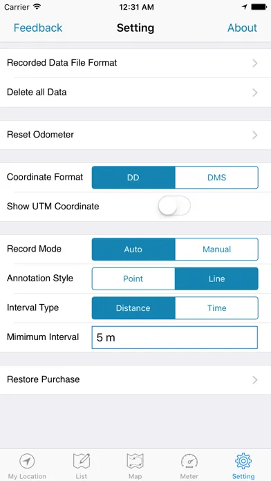 GPS Coordinate Recorder Screenshots