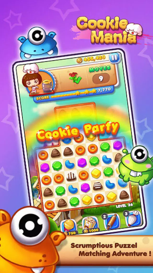 Ảnh chụp màn hình của Cookie Crush Mania - 3 match puzzle splash game