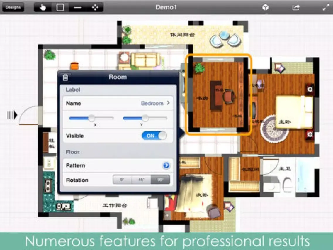Interior Design - floor plans & decorating ideas iPad  Ekran Görüntüleri