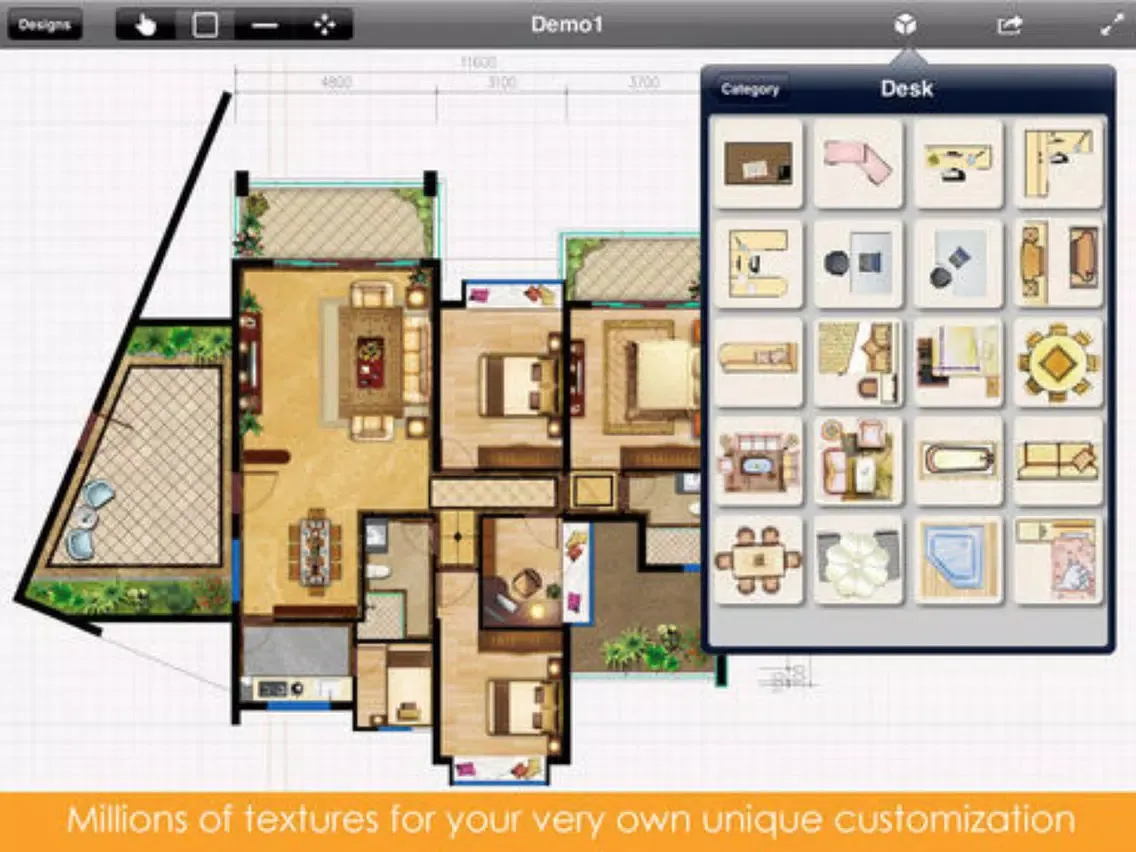 Interior Design - floor plans & decorating ideas iPad  Ekran Görüntüleri