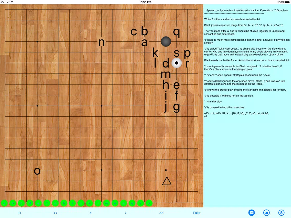 Tangkapan layar Joseki Dictionary iPad 
