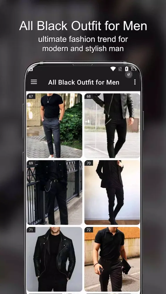 Black Outfit for Men Screenshots