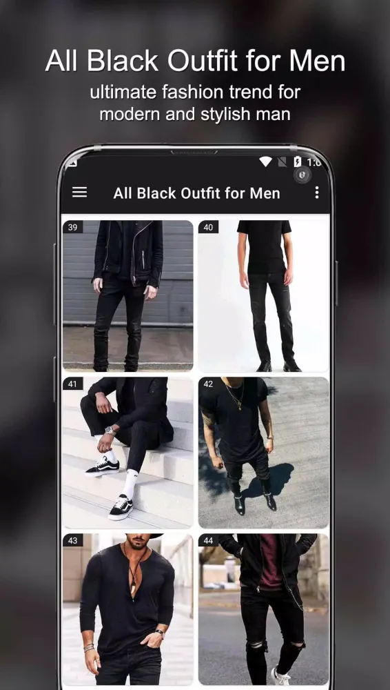 Black Outfit for Men Screenshots