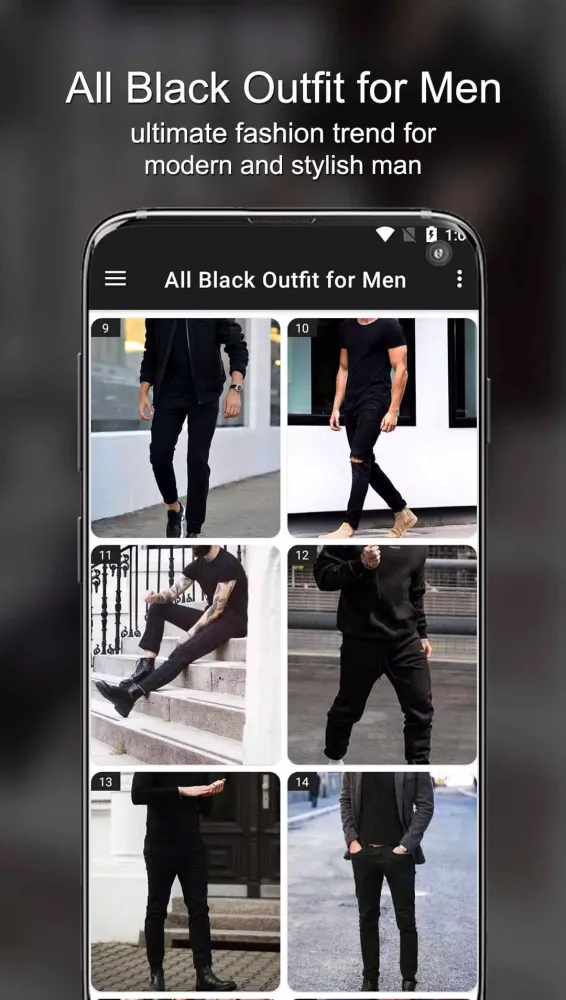Black Outfit for Men Screenshots