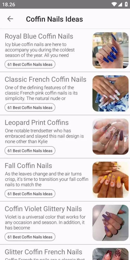 Tangkapan layar Coffin Nails - Nail Art