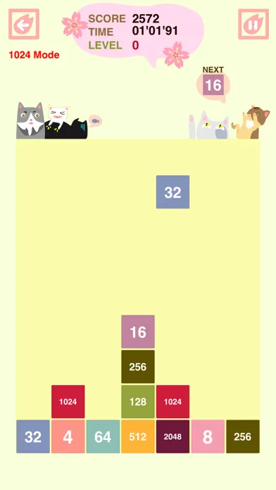 Capturas de pantalla de Cute Cat 2048 -  terris style