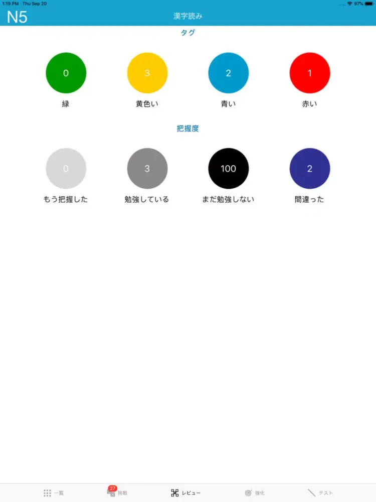 N5 Kanji Yomi iPad  سکرین شاٹس