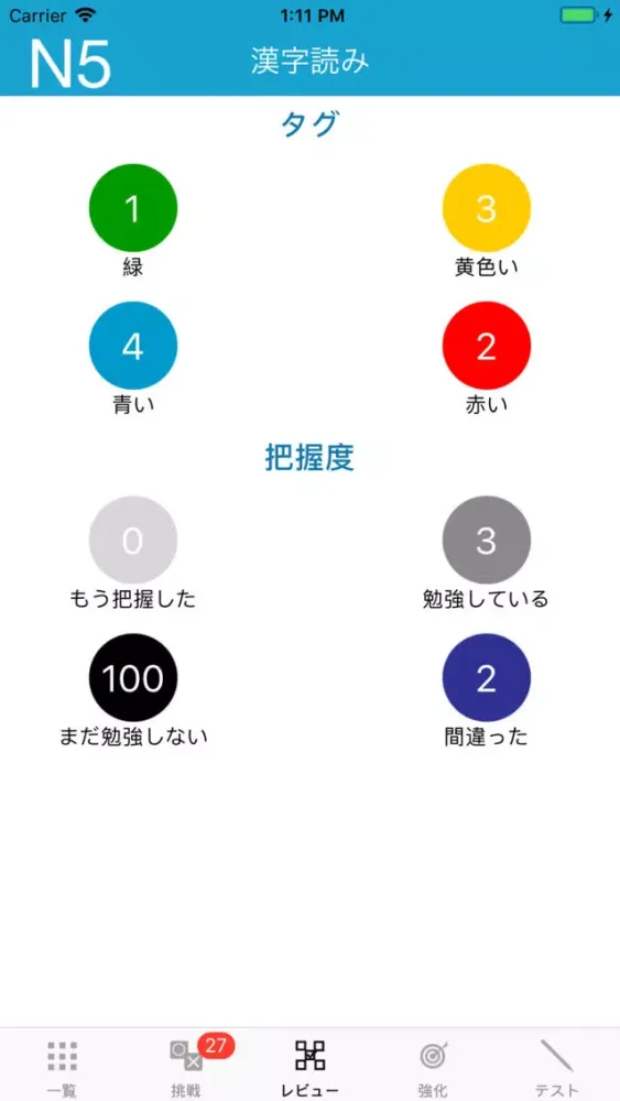 N5 Kanji Yomi سکرین شاٹس