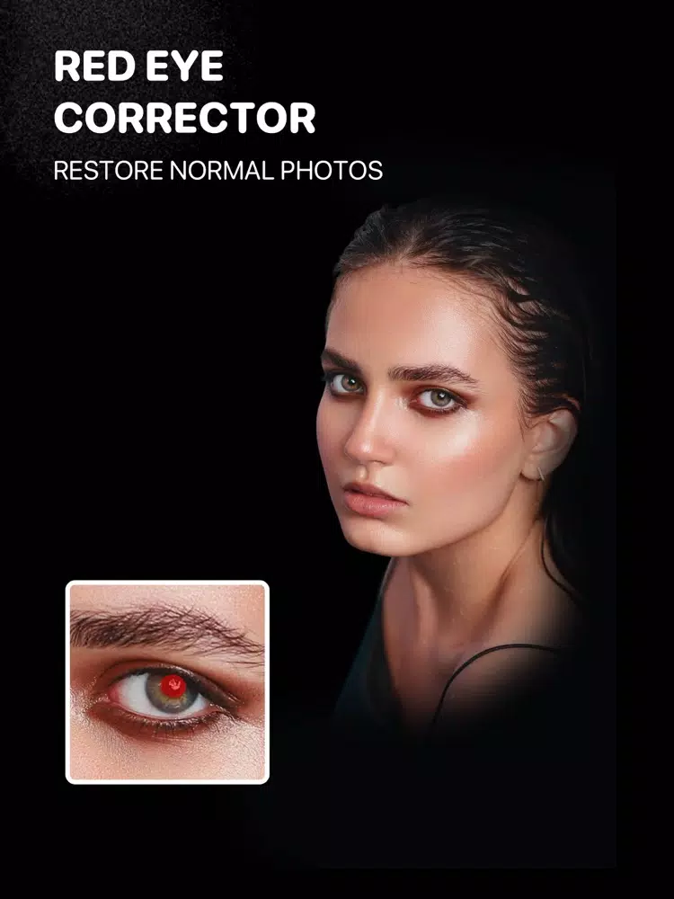 Tangkapan skrin Red Eye Corrector + iPad 