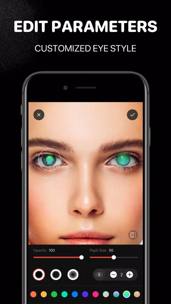 Tangkapan skrin Red Eye Corrector +