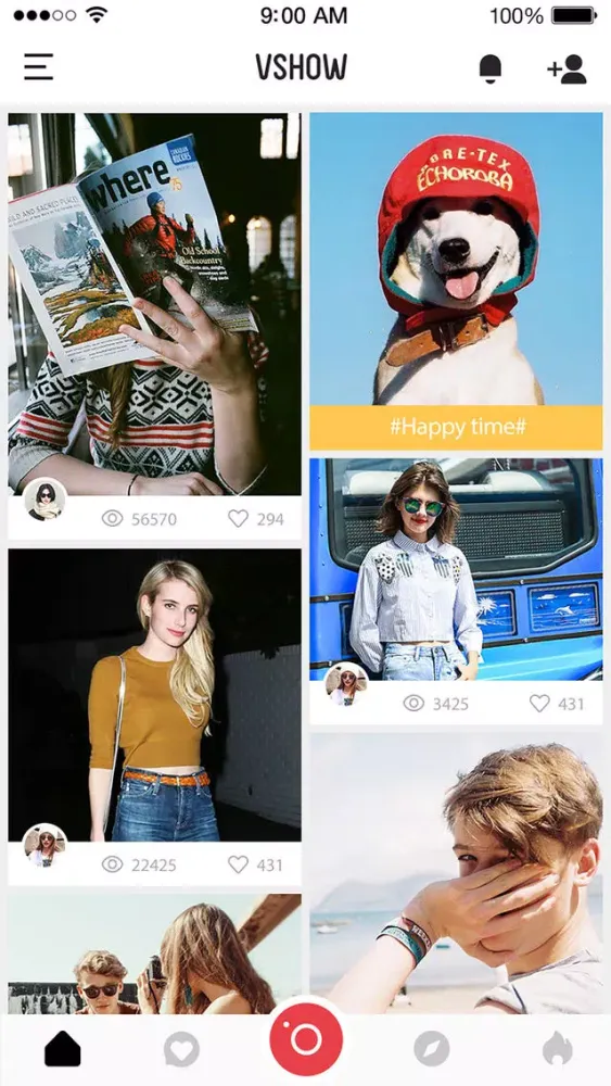 Скриншоты Vshow-share moments via video