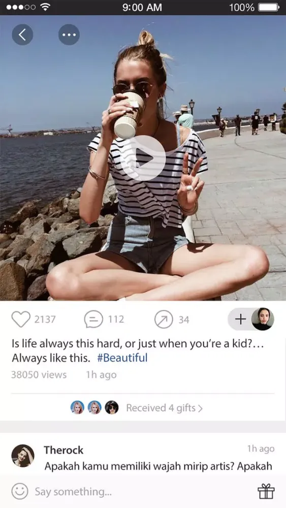 Скриншоты Vshow-share moments via video
