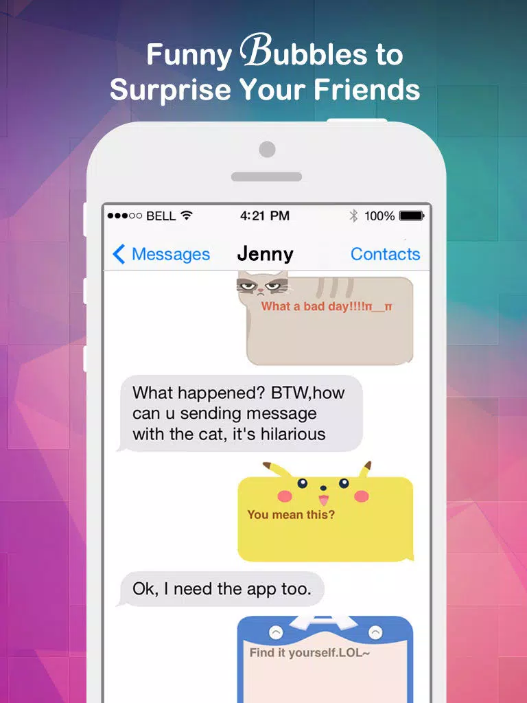 Fancy Message-Pimp Text with Emoji Keyboard, New Color Bubble and Textart FREE iPad 應用截圖
