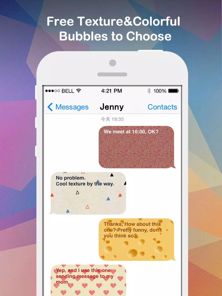 Fancy Message-Pimp Text with Emoji Keyboard, New Color Bubble and Textart FREE iPad 應用截圖