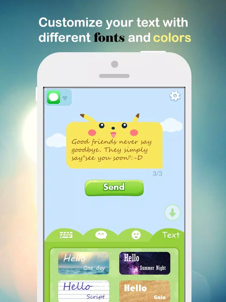 Fancy Message-Pimp Text with Emoji Keyboard, New Color Bubble and Textart FREE iPad 應用截圖