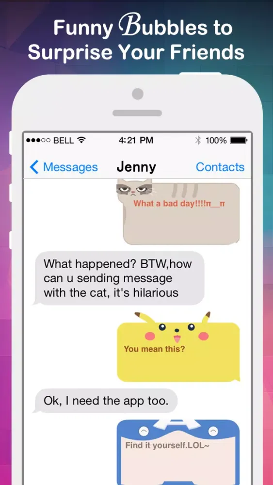Fancy Message-Pimp Text with Emoji Keyboard, New Color Bubble and Textart FREE Screenshots