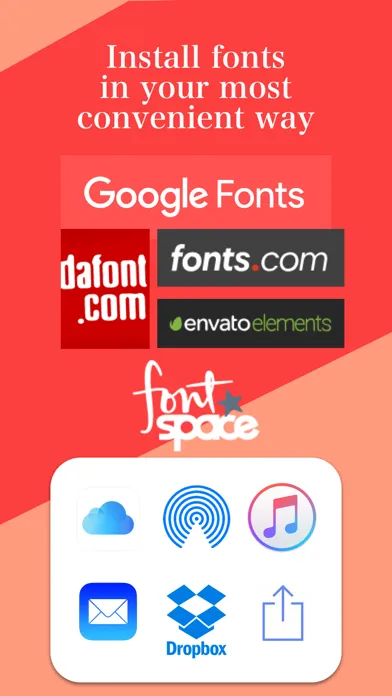 Tangkapan skrin Fonty - install any font