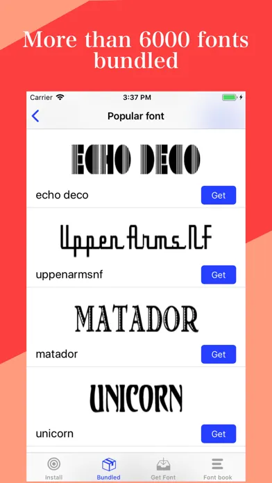 Tangkapan skrin Fonty - install any font